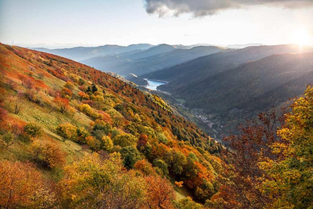 Paysage du massif montagneux dans les Vosges